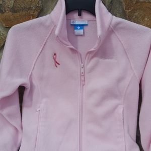 Columbia breast cancer awareness girls coat